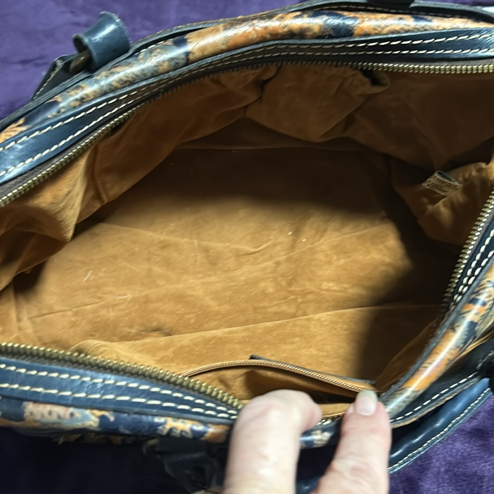Patricia Nash Navy/Orange Women's Satchel Bag - Picture 6 of 8